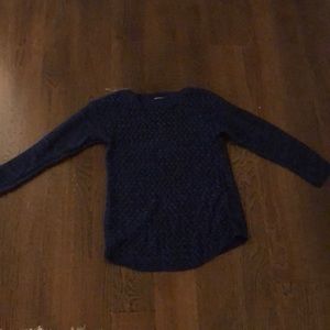 Navy blue knitted sweater